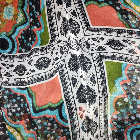 NWT  Jessica Taylor Colorful Patterned Maxi Dress - Picture 12 of 14